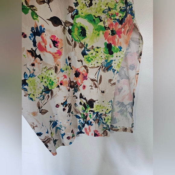 gLARE Multicolored Floral Plunging V Neck Dress - Picture 10 of 16